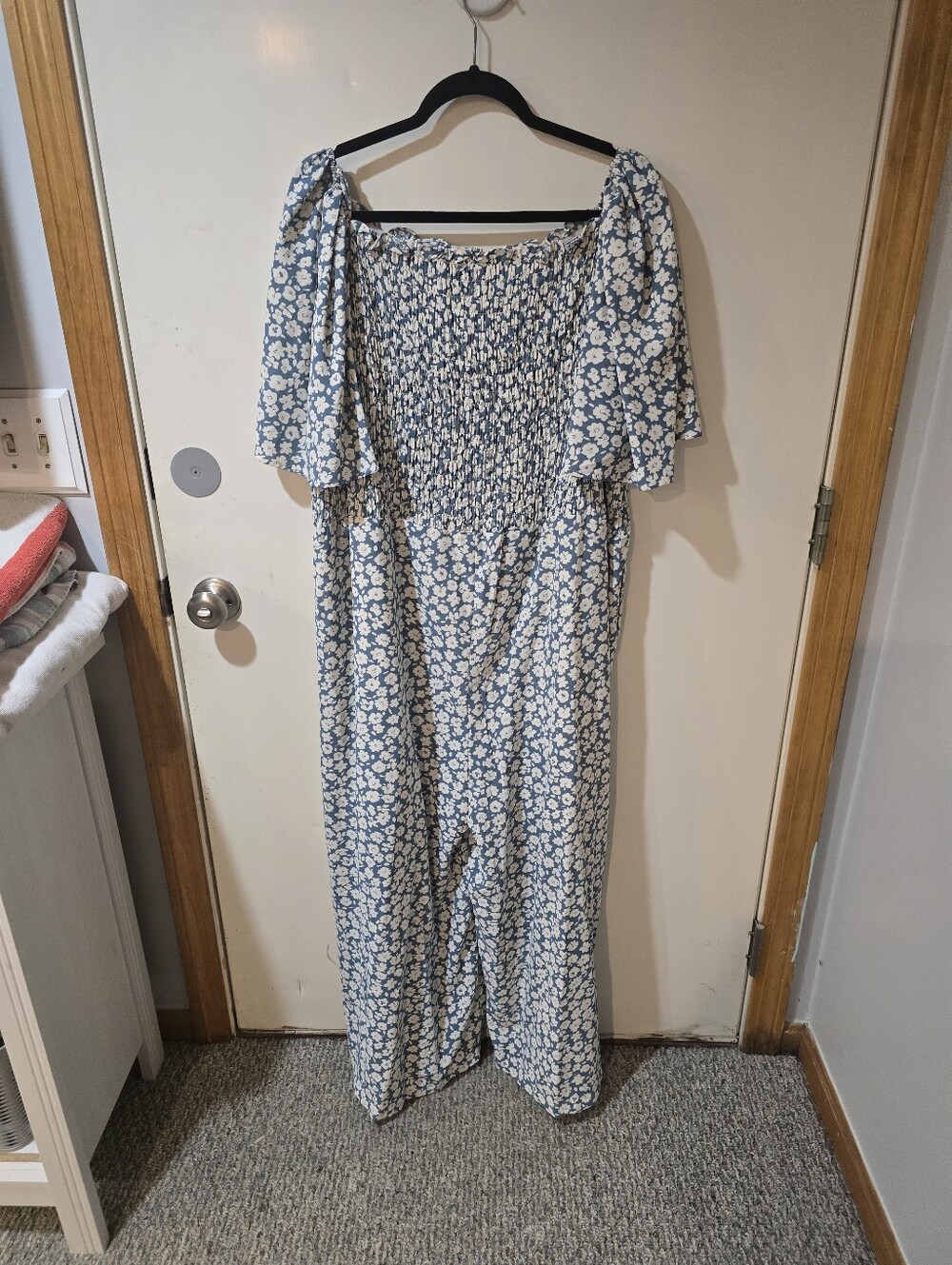 Hayan Los Angeles Floral Smocked Jumpsuit 3x